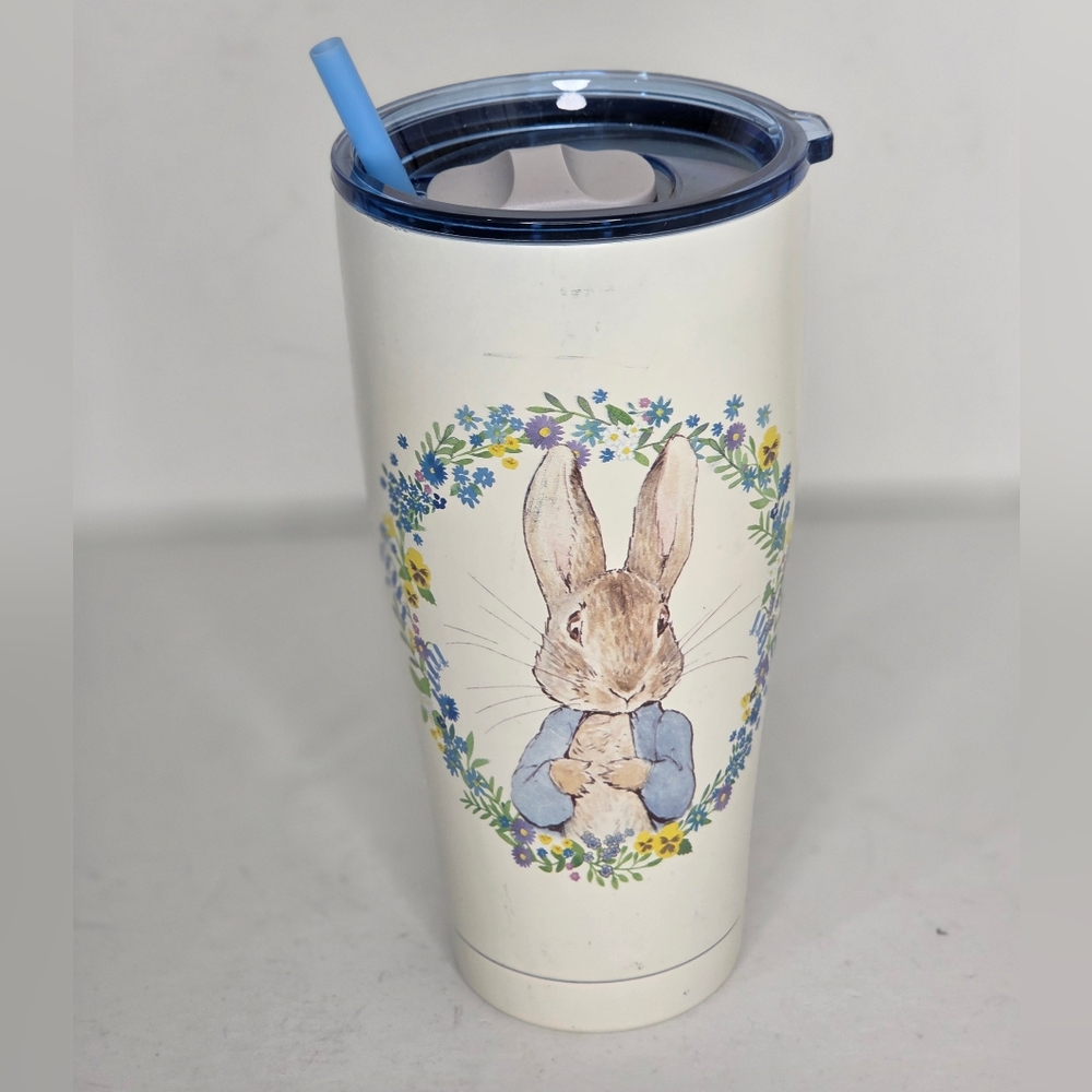 Beatrix Potter Peter Rabbit Stainless Steel Bunny Travel Tumbler with Straw